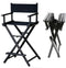VDD Regisseurstoel Make up - Visagie Kappers Stoel - Inklapbaar - Zwart