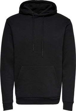 ONLY & SONS ONSCERES - Hoodie - Trekkoord capuchon 2 steekzakken - Zwart
