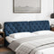 Hoofdbordkussen 200 cm stof blauw