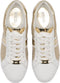 Michael Kors Irving Stripe - Lage Sneakers - Goudkleurige details - Wit/Goud