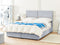 VERNOYES - Bed met opbergruimte - Lichtgrijs - 160 x 200 cm - Fluweel