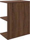 vidaXL - Nachtkastje - 46,5x29x61 - cm - bewerkt - hout - bruin - eikenkleur