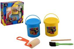 Johntoy Jumbo Stoepkrijt Rollers - Set van 5 - Kunststof - Multi kleuren