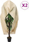 vidaXL - Plantenhoezen - met - ritssluiting - 2 - st - 70 - g/m² - 1,55x1,55 - m