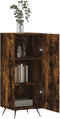 vidaXL - Dressoir - 34,5x34x90 - cm - bewerkt - hout - gerookt - eiken