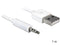 Delock 83182 - USB naar stereo jack kabel - Opladen en dataoverdracht - Wit