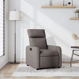 Fauteuil verstelbaar stof taupe