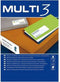 Stickers/etiketten MULTI 3 97 x 42,4 mm A4 100 Lakens
