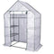 Woltu Tuinkas Loopmodel met Versterkte PE Afdekking - Wit/Groen - 143x73x195 cm