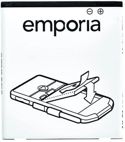 emporia AK-V50-4G-BC - Accu - 1400mAh - Wit/Zwart