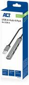 ACT AC6225 - USB-A hub 2.0 - 4 poorten - Grijs