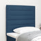 vidaXL - Hoofdbord - met - Lijnenontwerp - in - Blauw - - - 90 - cm - Stof