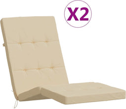 vidaXL - Terrasstoelkussens - 2 - st - oxford - stof - beige