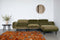 EMKO bean sofa | 3-zits modulaire bank | velours bordeaux rood