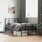 vidaXL - Bedframe - met - hoofd- - en - voeteneinde - metaal - zwart - 90x200 - cm