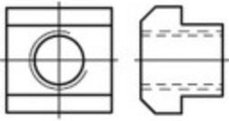 T-gleufsteen M8 12 mm N/A Staal 25 stuk(s) TOOLCRAFT 107986