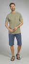 T-shirt marineblauw melange maat XXXL