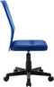 vidaXL - Kantoorstoel - 44x52x100 - cm - mesh - stof - blauw