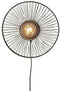 GOOD&MOJO Wandlamp Hokkaido - Bamboe Zwart - Ø38cm - Binnen