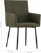 vidaXL - Eetkamerstoelen - 2 - st - met - armleuningen - stof - bruin