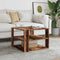 vidaXL - Salontafel - 58x58x40 - cm - bewerkt - hout - oud - houtkleurig