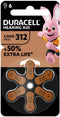 Duracell DA312 - Hoorapparaat batterij - EasyTap - Bruin