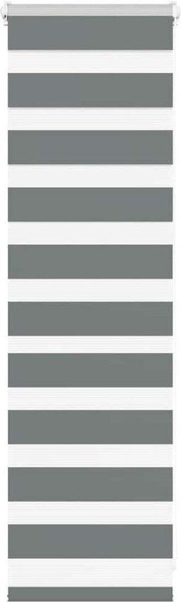 vidaXL - Zebra - rolgordijn - 50x100 - cm - stofbreedte - 45,9cm - donkergrijs