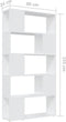 vidaXL-Boekenkast/kamerscherm-80x24x155-cm-spaanplaat-wit