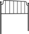 vidaXL - Hoofdbord - 100 - cm - metaal - zwart