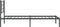 vidaXL - Bedframe - met - hoofdbord - metaal - zwart - 90x200 - cm