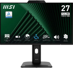 MSI PRO MP272PMG - 27" FHD IPS Monitor - 120Hz 1ms met Webcam - Zwart