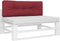 vidaXL - Palletkussen - 120x40x12 - cm - stof - wijnrood