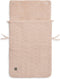 Jollein River Knit - Voetenzak voor Autostoel en Kinderwagen - Met capuchon - Pale Pink