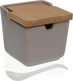 Suikerpot Versa Grijs 8,8 x 8,5 x 8,8 cm Keramisch