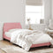 vidaXL - Bedframe - met - hoofdeinde - zonder - matras - 90x190 - cm - fluweel - roze