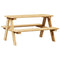 Kindertafel met banken 90x79,5x50 cm massief hout