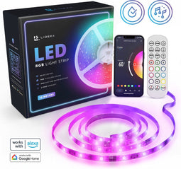 Lideka LED-Strip - 10 Meter - RGB - Afstandsbediening - Compatibel met Google en Alexa (2 stuks)