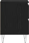 vidaXL - Nachtkasten - 2 - stuks - Zwart - Eiken - 40x35x50 - cm - Gefabriceerd - Hout