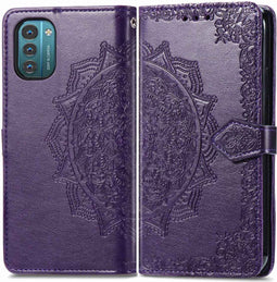 iMoshion Hoesje Geschikt voor Nokia G11 / G21 Hoesje Met Pasjeshouder - iMoshion Mandala Bookcase - Paars