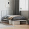 vidaXL - Bedframe - met - hoofdbord - metaal - wit - 100x190 - cm