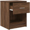 vidaXL - Nachtkastje - met - lade - 40x34x50 - cm - bruin - eikenkleur