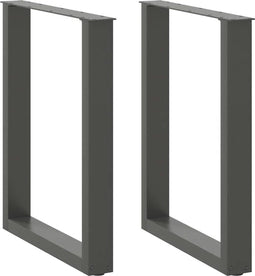 vidaXL - Eettafelpoten - 2 - st - U-vormig - 60x(72-73) - cm - staal - antraciet