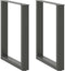 vidaXL - Eettafelpoten - 2 - st - U-vormig - 60x(72-73) - cm - staal - antraciet