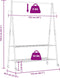 vidaXL - Kledingrek - met - schappen - en - wielen - 132x45,5x155,5 - cm - bamboe