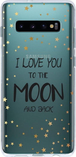 Hoesje Geschikt voor Samsung Galaxy S10 Plus Hoesje Siliconen - Design Backcover siliconen - Meerkleurig / To The Moon