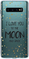 Hoesje Geschikt voor Samsung Galaxy S10 Plus Hoesje Siliconen - Design Backcover siliconen - Meerkleurig / To The Moon