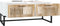 vidaXL - Salontafel - 80x40x35 - cm - bewerkt - hout - en - ijzer - wit