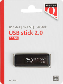 USB-stick Quantore 16GB 2.0 zwart
