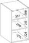 Hoge kast met 1 draaideur - Sonoma eiken decor - B 40 x D 31,6 x 72 cm - LASSEN