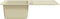 vidaXL - Gootsteen - enkele - bak - graniet - beige